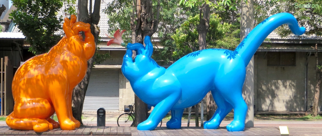 Kunstwerke am Hafen in Kaohsiung